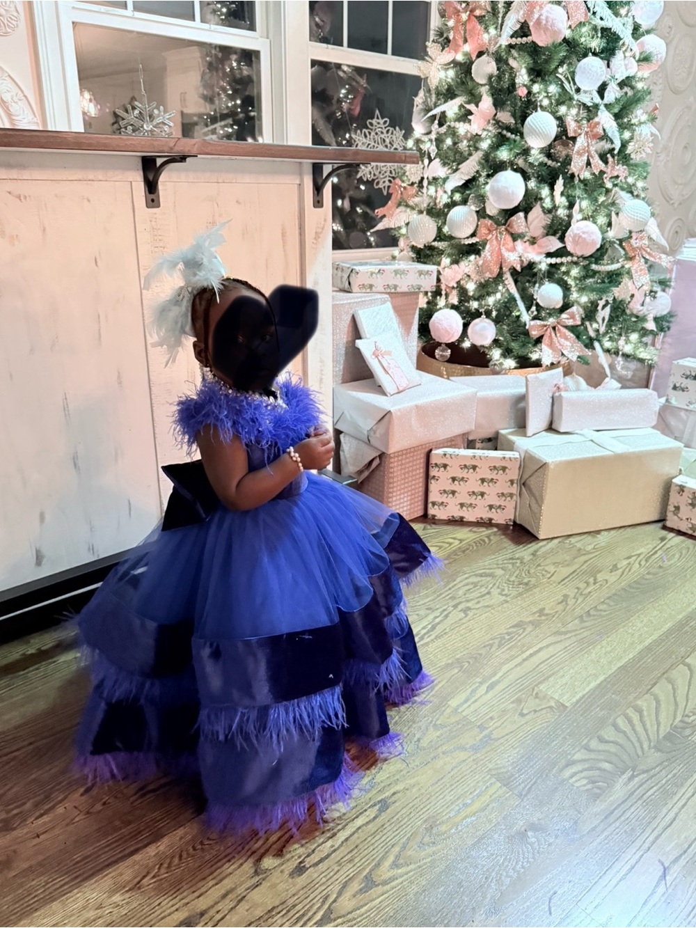 Custom Made Pageant Dress-Navy
